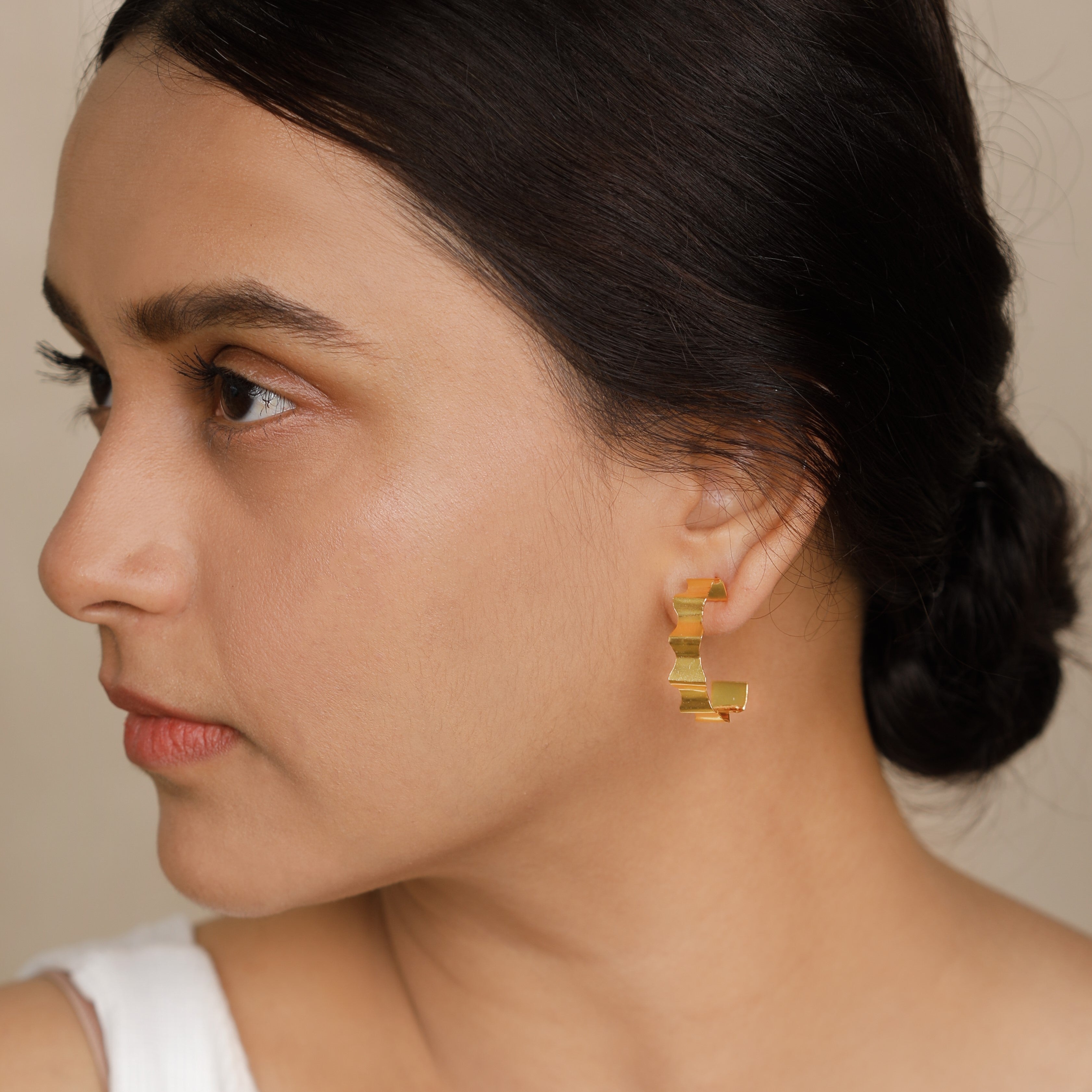 Rebecca - Fold Earrings (Gold Plated)