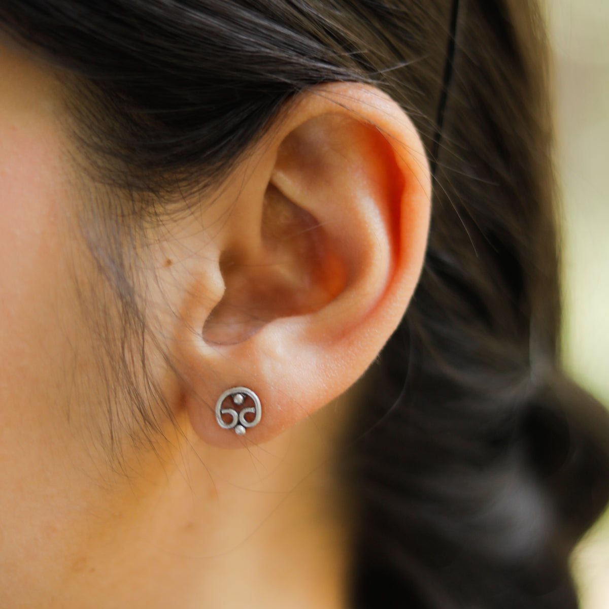 Oxidized Silver Delicate Gopadma Set