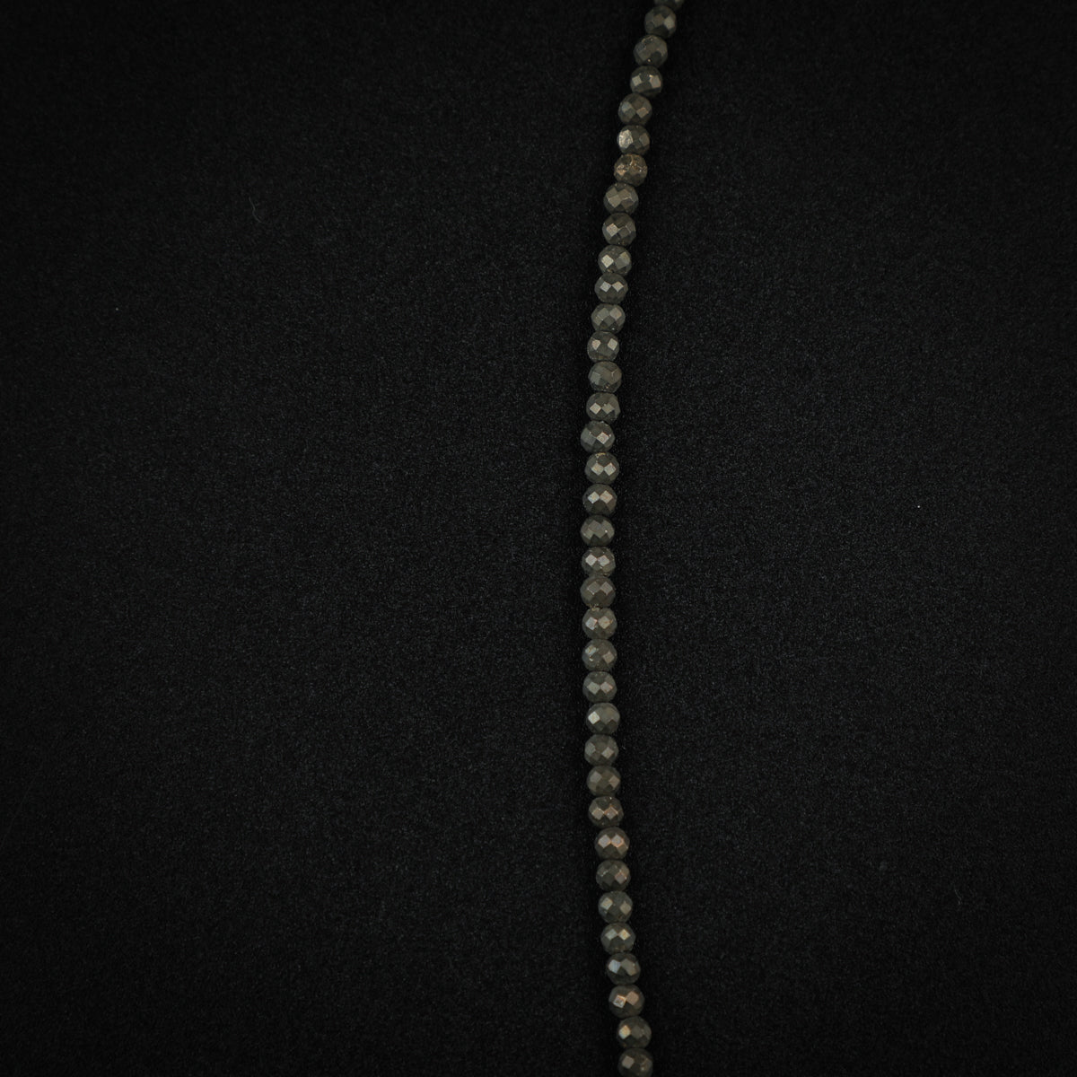 Silver Tie & Wear Necklace with Pyrite Stones
