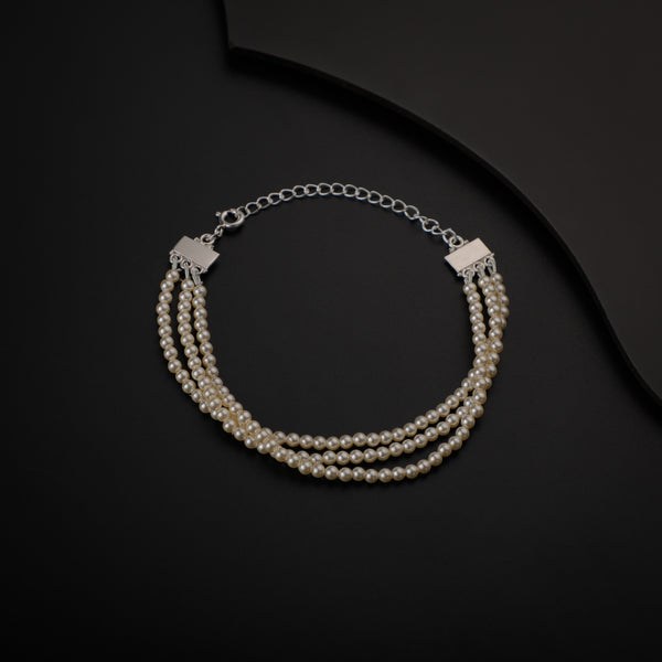 Silver Pearls Bracelet