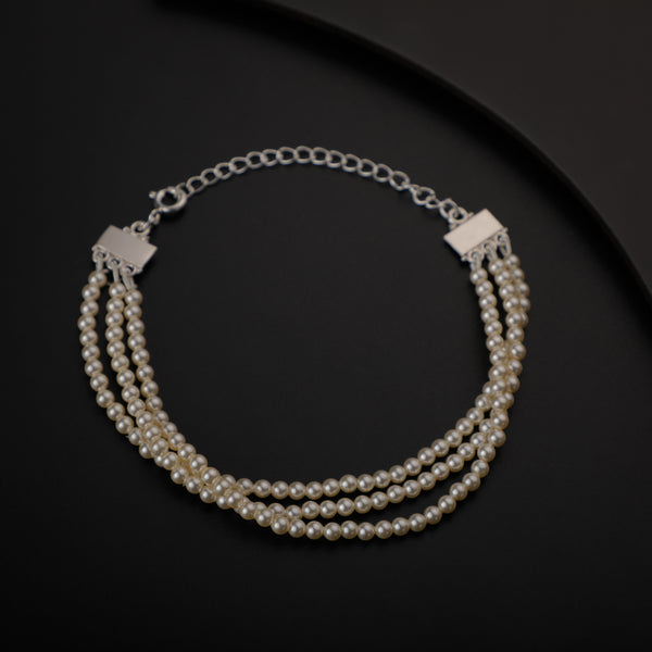 Silver Pearls Bracelet