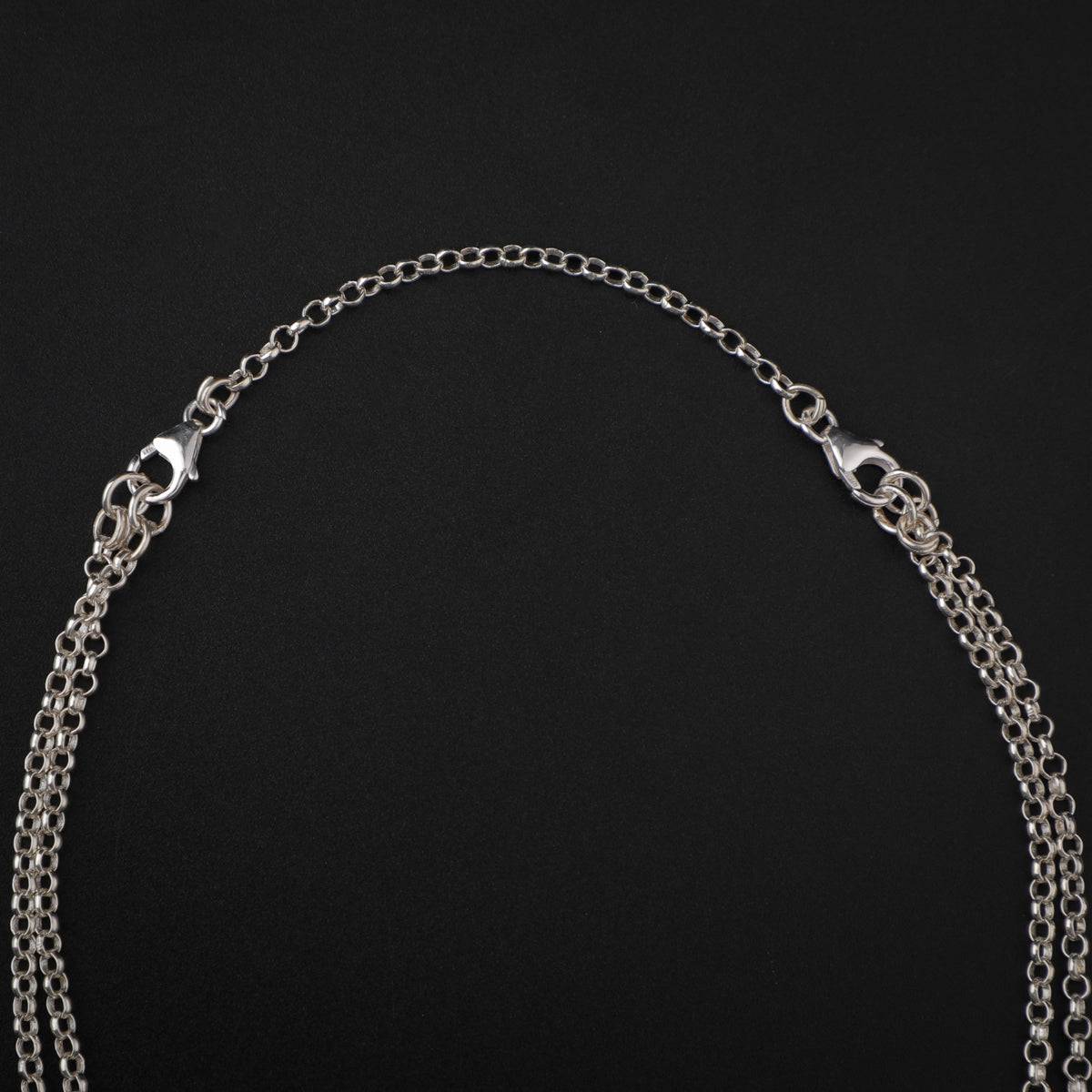 2 in 1 Silver Necklace with Pearls