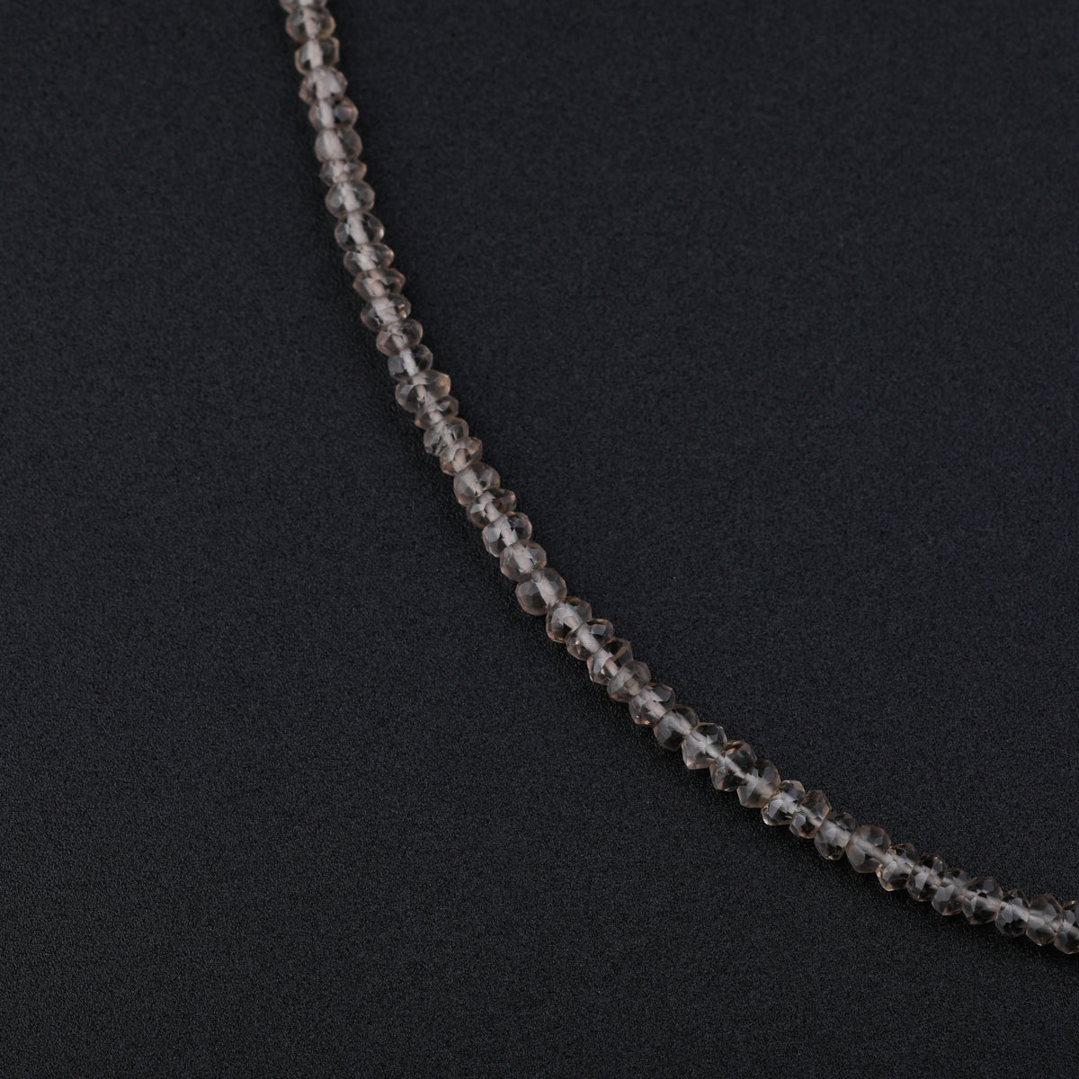 Silver Tie & Wear Necklace with Smokey Quarts Stones and Baroque Pearls
