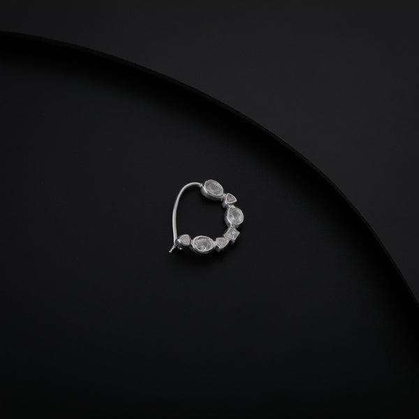 Silver Small Nath Stones | CZ | 92.5 Silver | (Left, Pierced)
