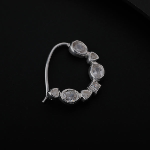 Silver Small Nath Stones | CZ | 92.5 Silver | (Left, Pierced)