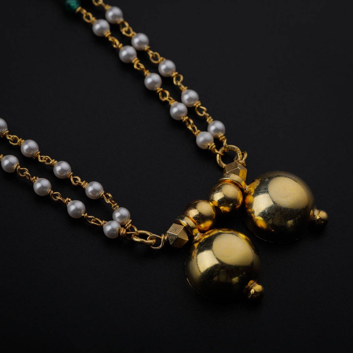 Silver Vatee Mangalsutra | 92.5 Silver | 22K Gold Plated | Multicolor Stones