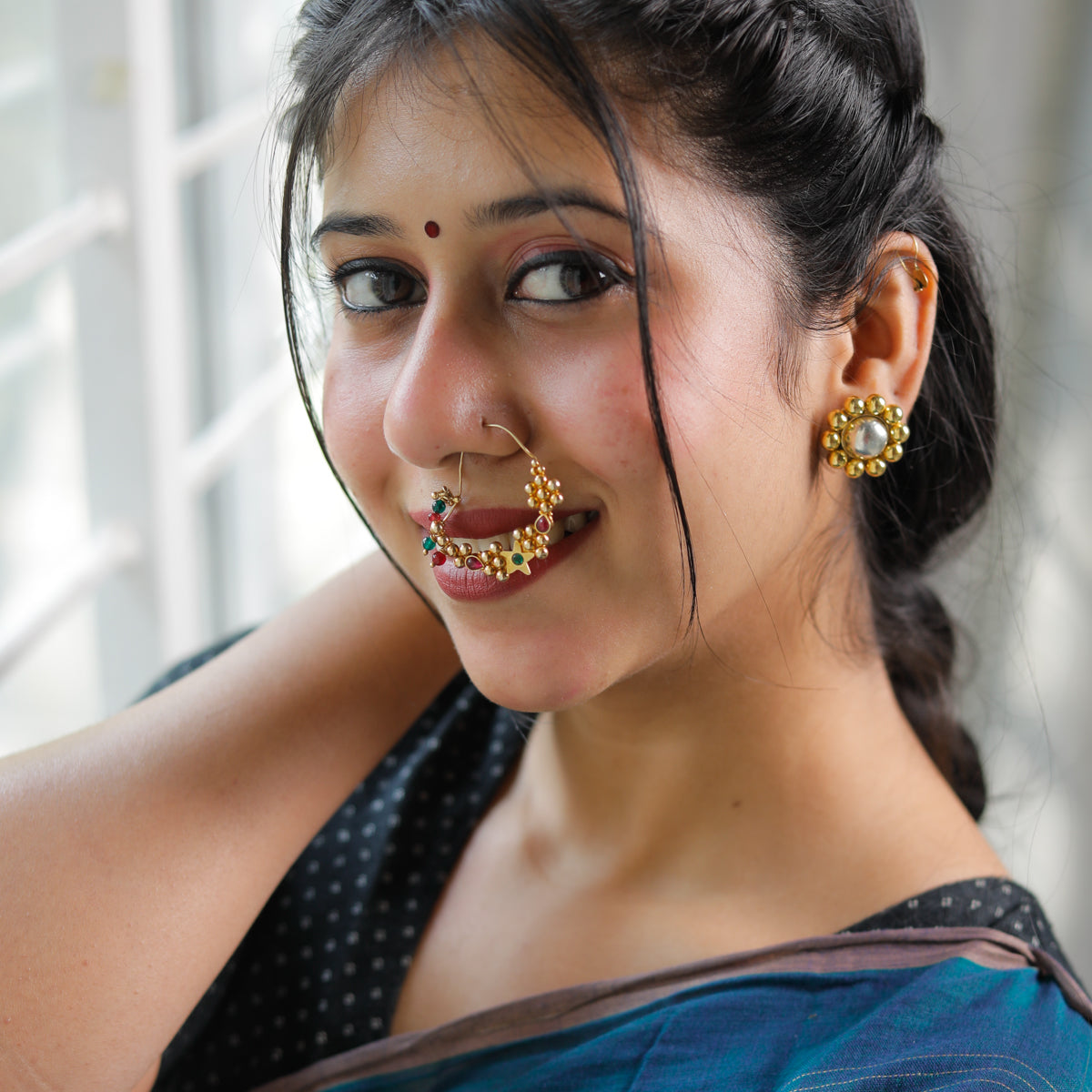 Indrayani Nath (Left, Pierced) | 92.5 Silver | 22K Gold Plated
