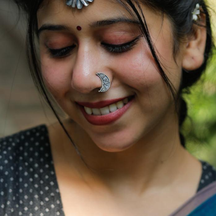 Silver Chandrakor Nath (Left, Clip on)