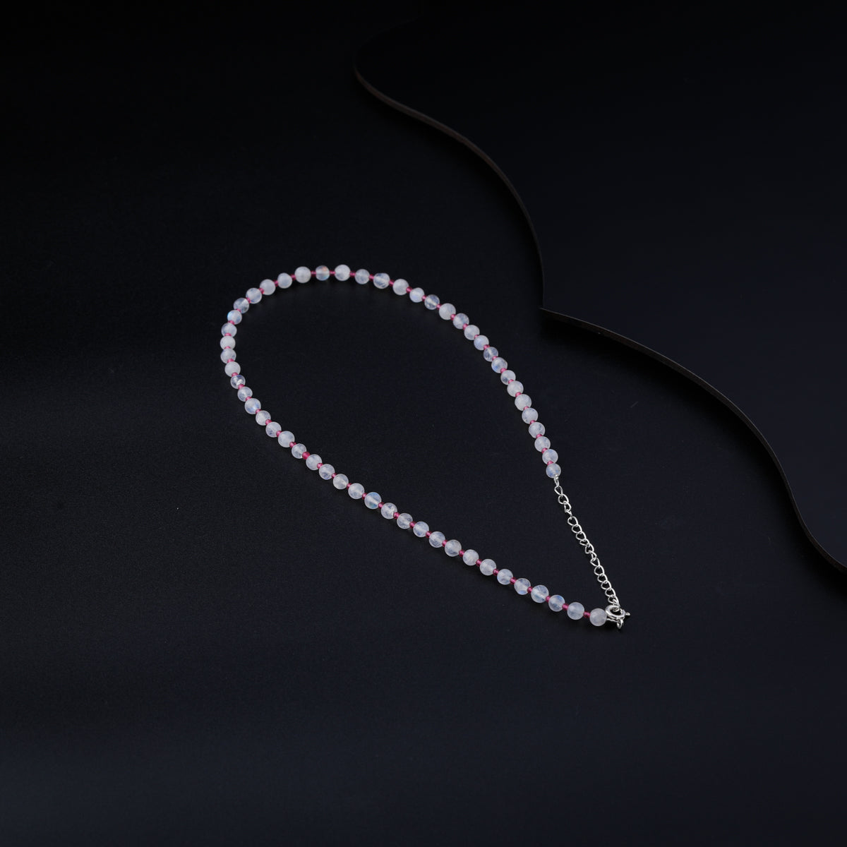 Rhodolite and Moonstone Silver Necklace