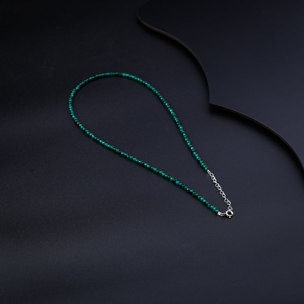 Green Onyx Silver Necklace