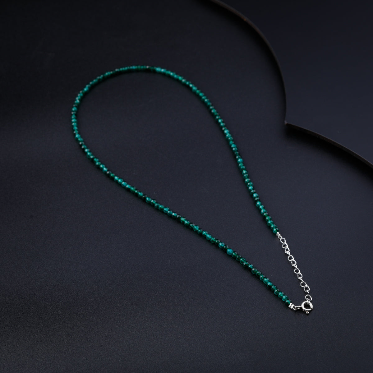 Green Onyx Silver Necklace