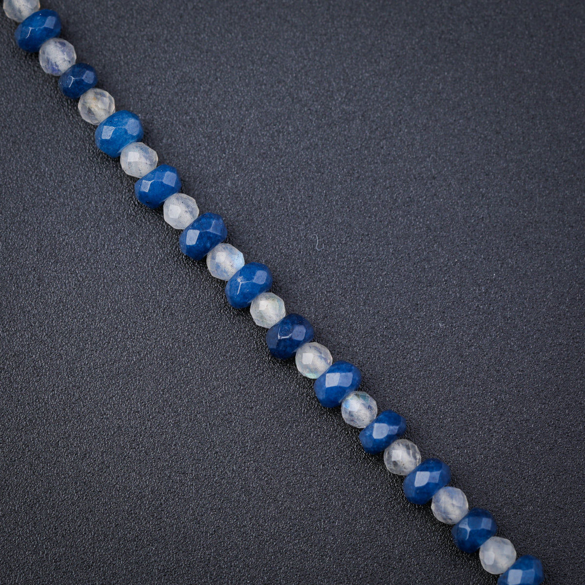 Blue Sapphires and Labradorite Silver Necklace