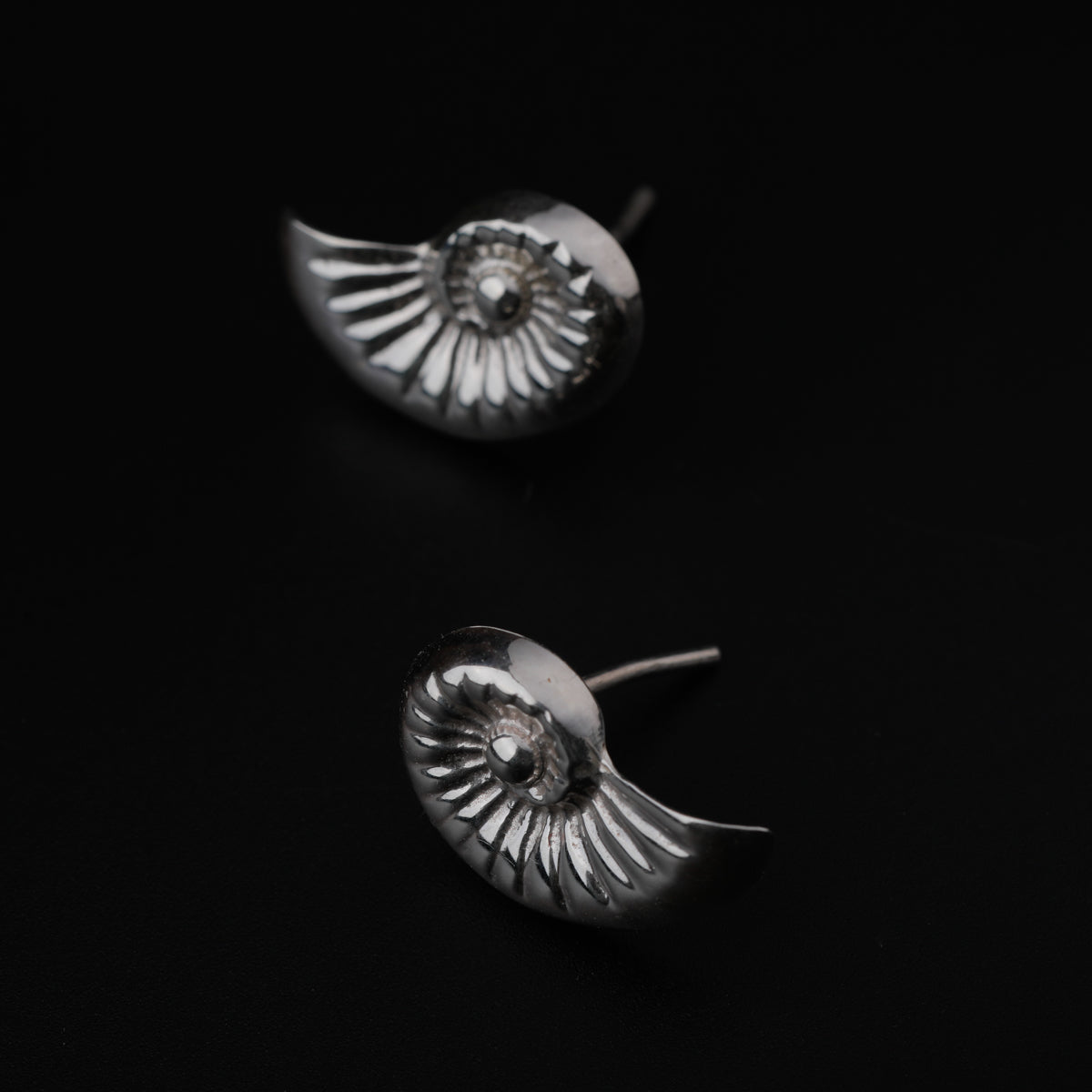 Silver Snail Shell Earring