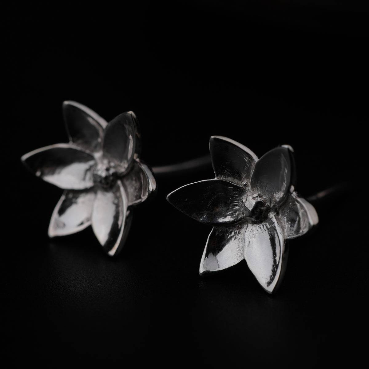 Silver Star Flower Studs Earring | 92.5 Silver