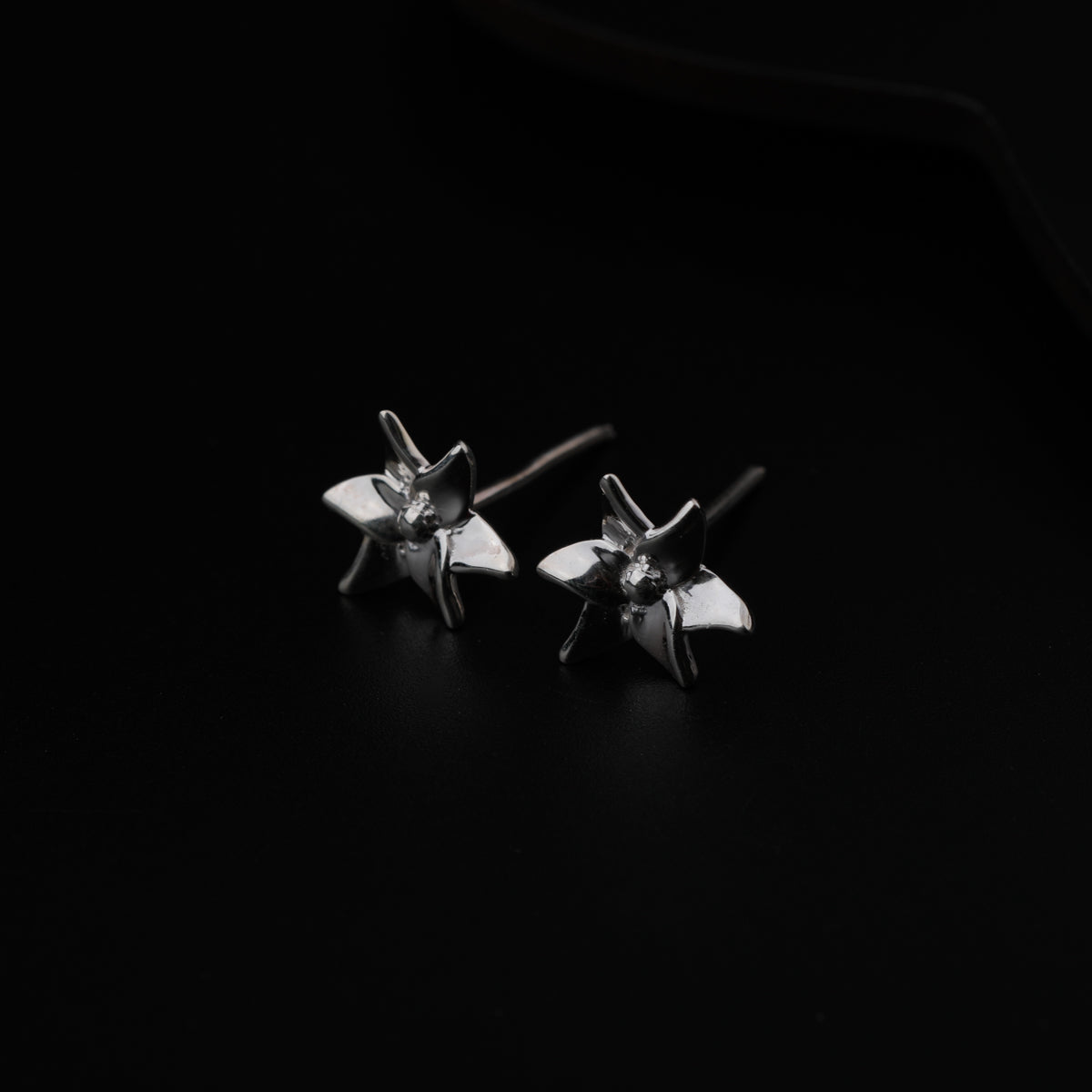 Silver Arabian Jasmine Flower Studs Earring | 92.5 Silver
