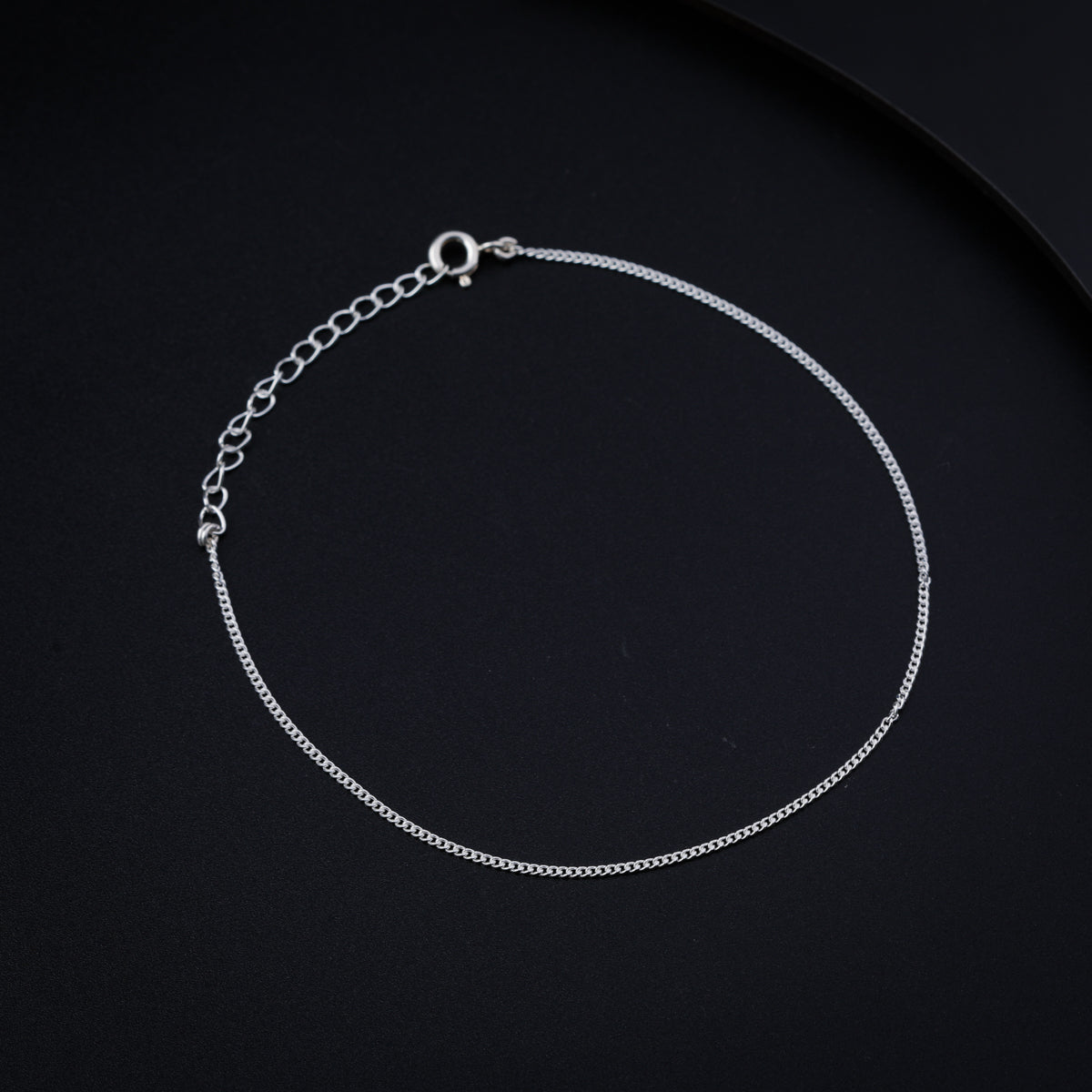 Plain Silver Chain Anklet