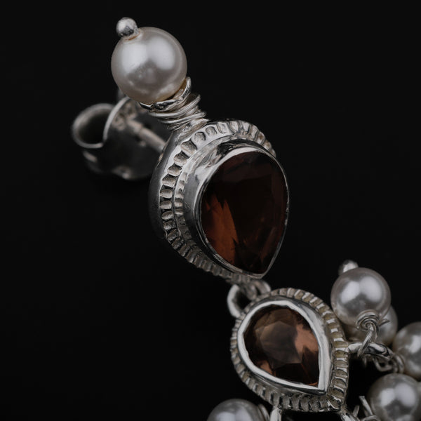 Tanmani Set with Smokey Quartz and Pearls ( Made To Order )