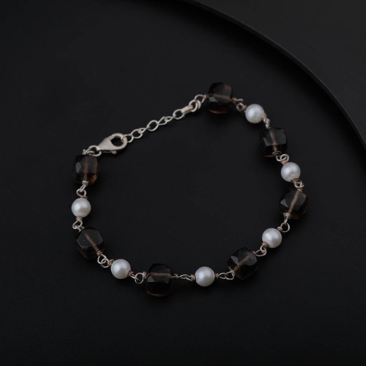 Pearls and Smokey Quartz Bracelet