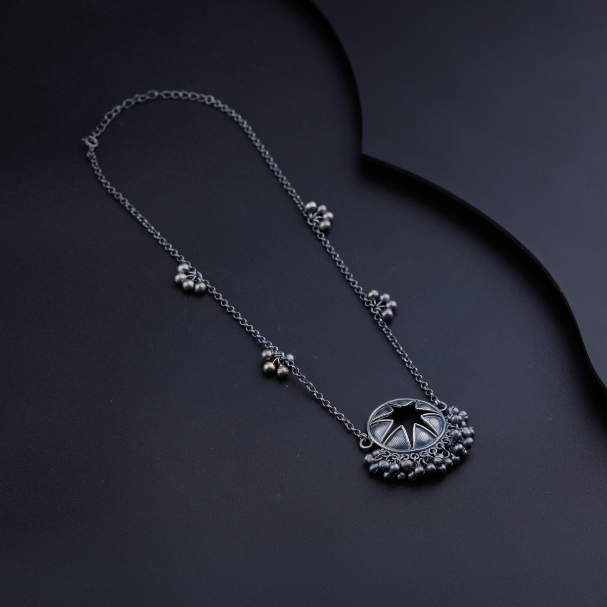 Chakra Ghungroo Oxidized Necklace