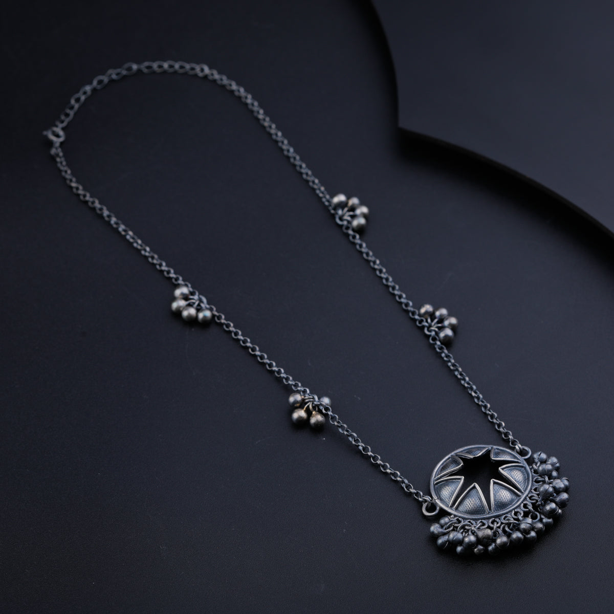 Chakra Ghungroo Oxidized Necklace