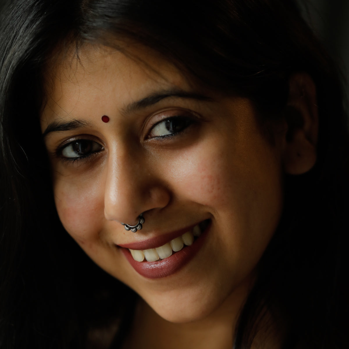 Chaand Nose ring / Septum Ring - Moon Motif (Clip On)