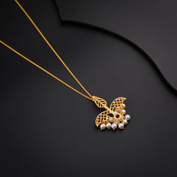 Silver Leaf Filigree Necklace | 92.5 Silver | 22K Gold Plated