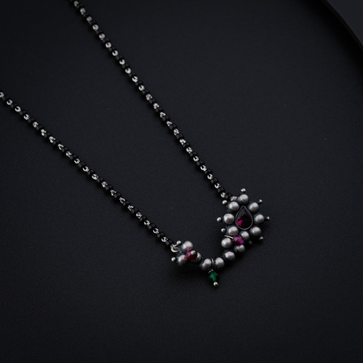 style small nath mangalsutra with modern outfit