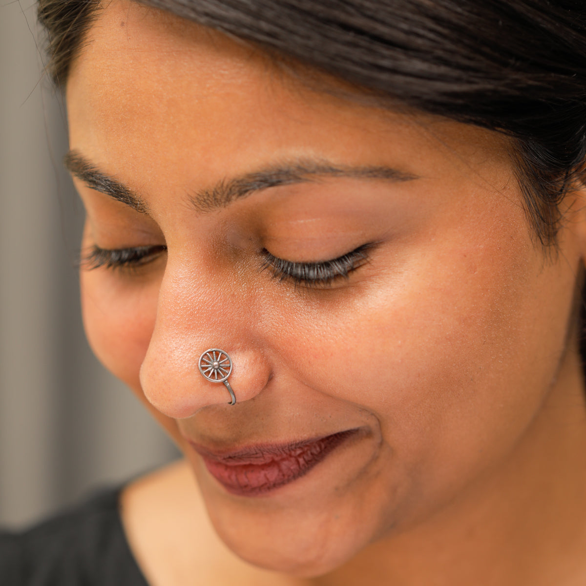 Filigree Chakra Nose pin (Clip on)