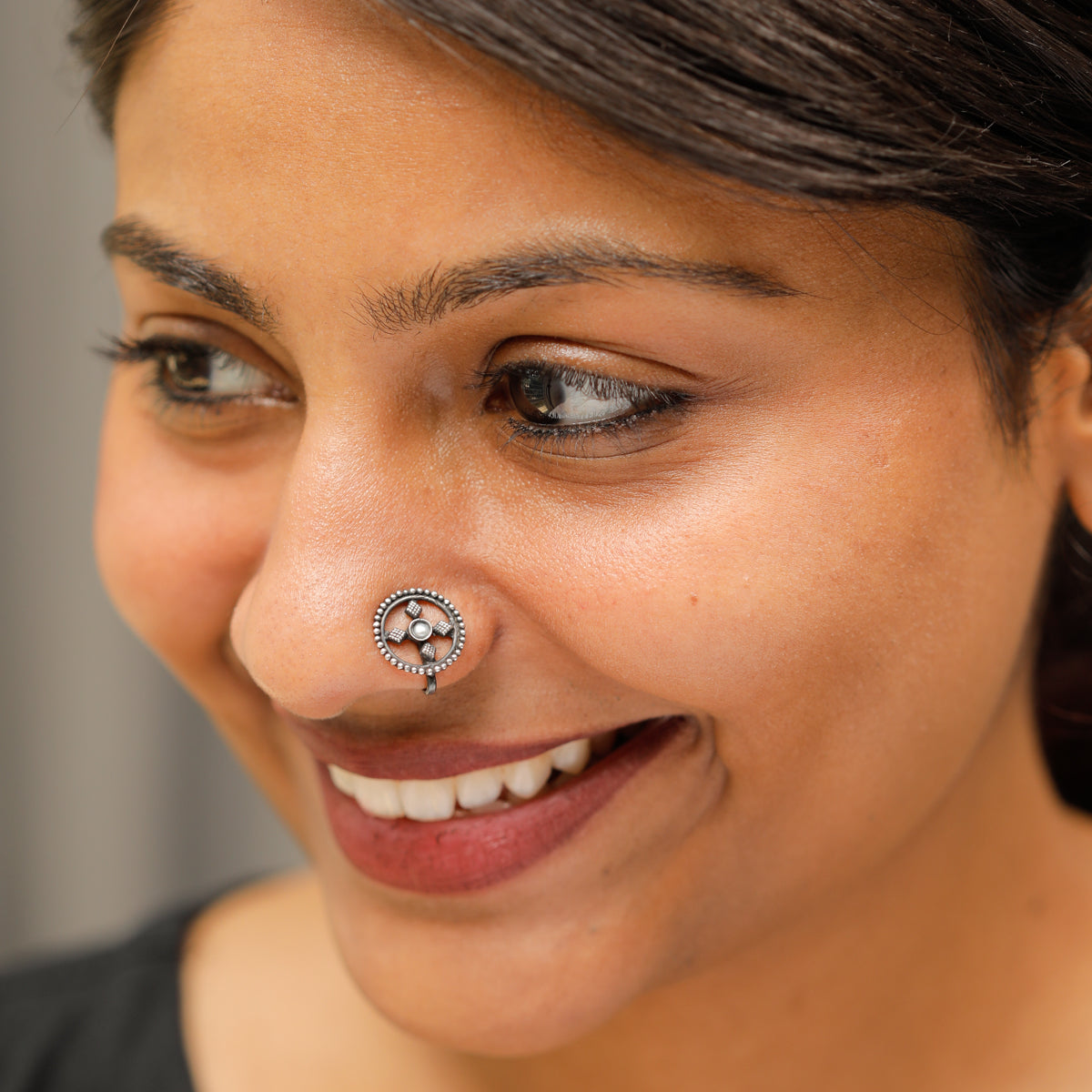 Pearl Diamond Nose pin (Clip on)