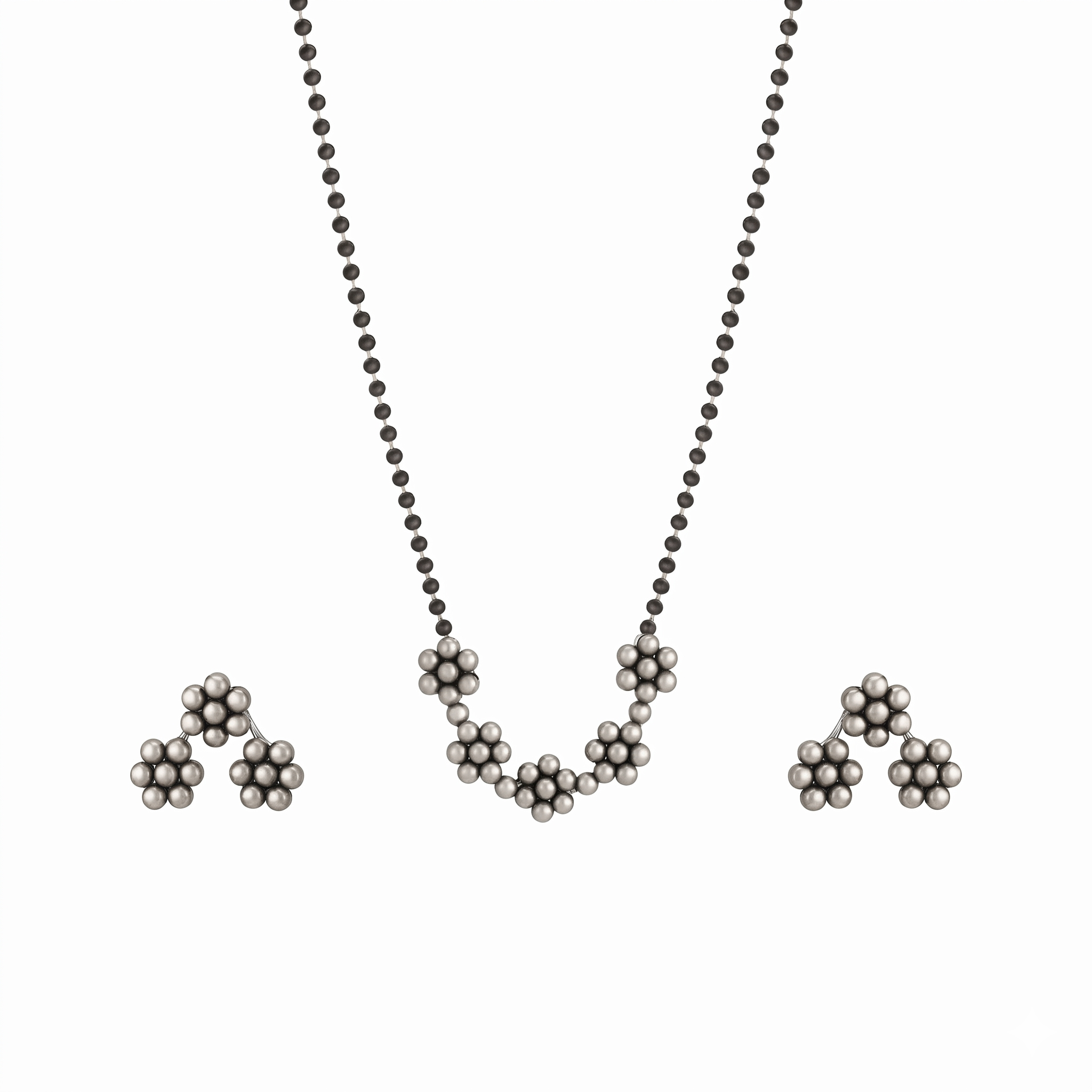 Silver 5 Kudi Mangalsutra Set