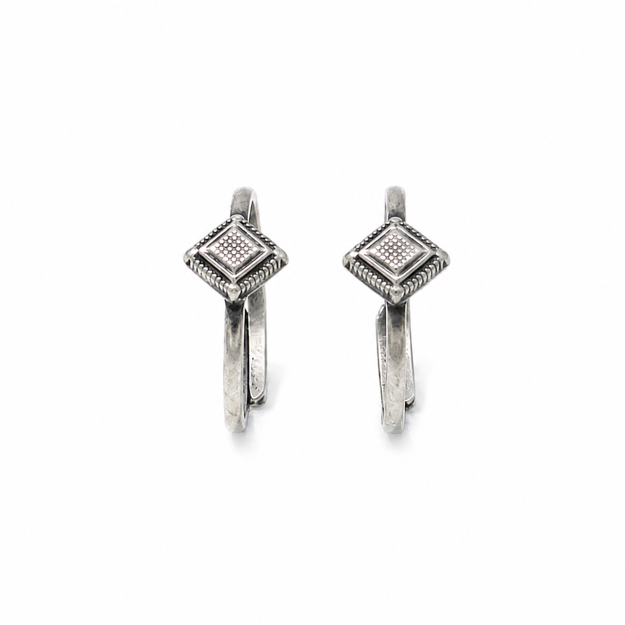 Silver Adjustable Toe ring (Double Diamond)