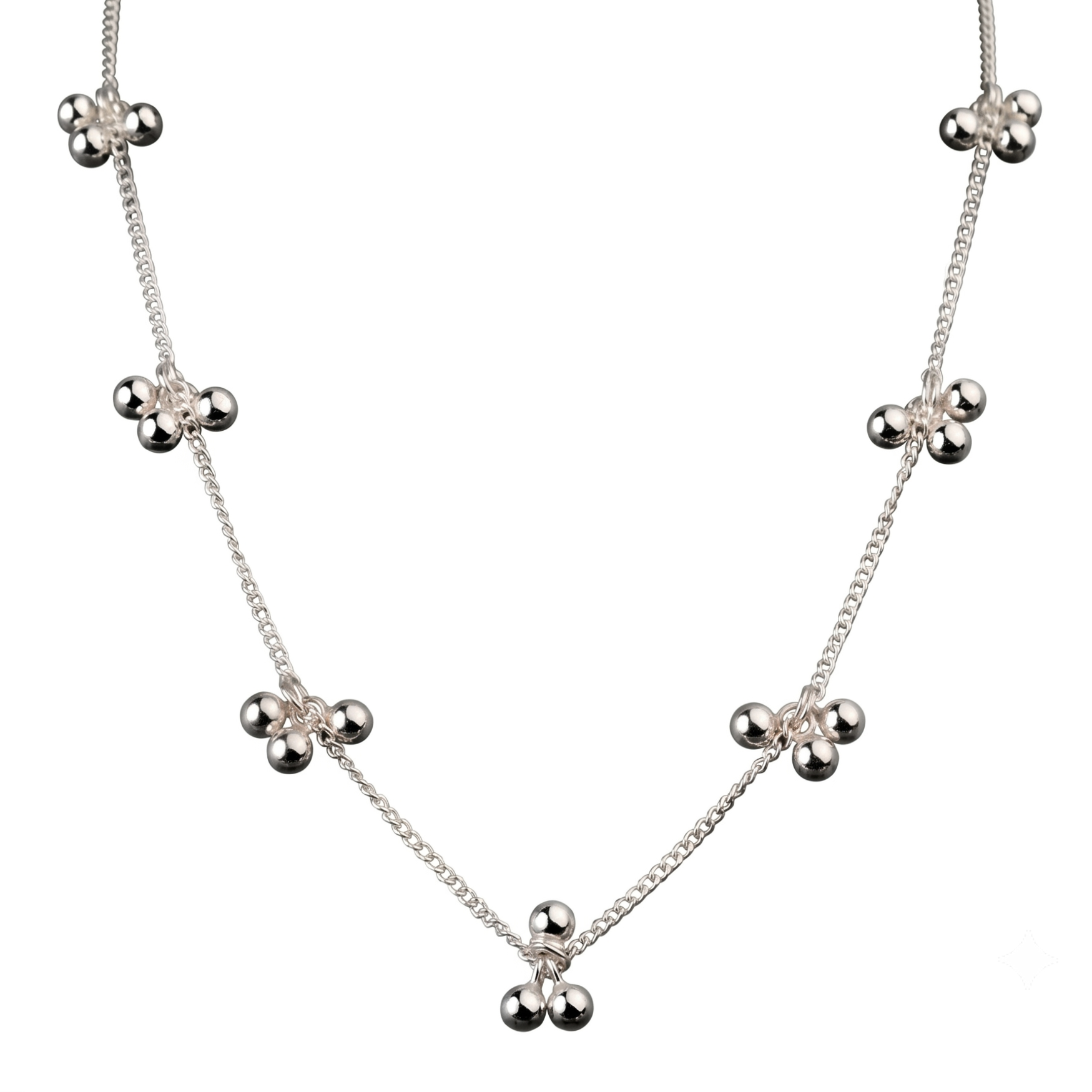 Silver Bead Baby Necklace