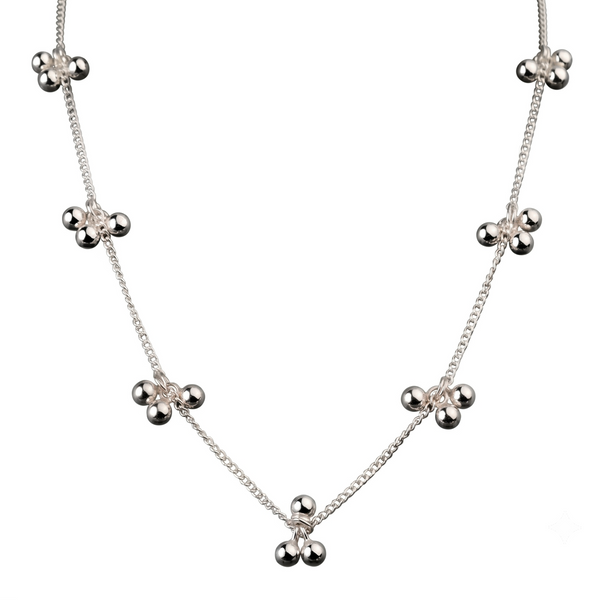 Silver Bead Baby Necklace