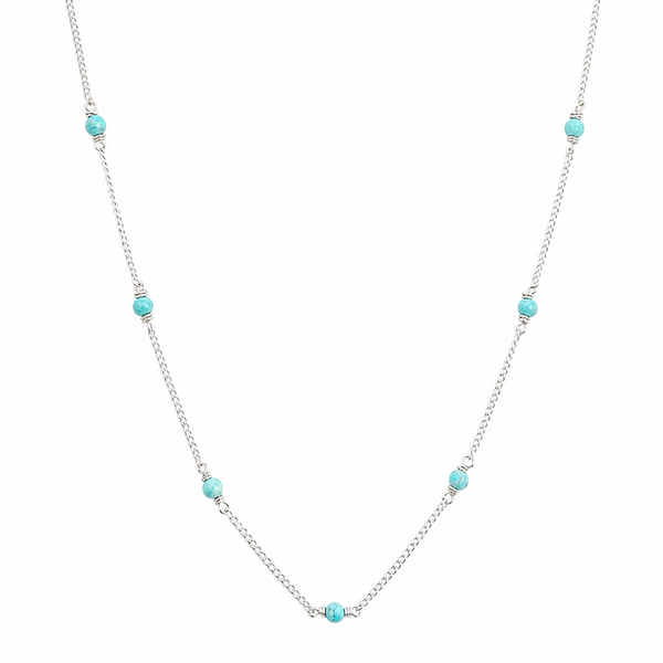 Silver Blue Jade Chain