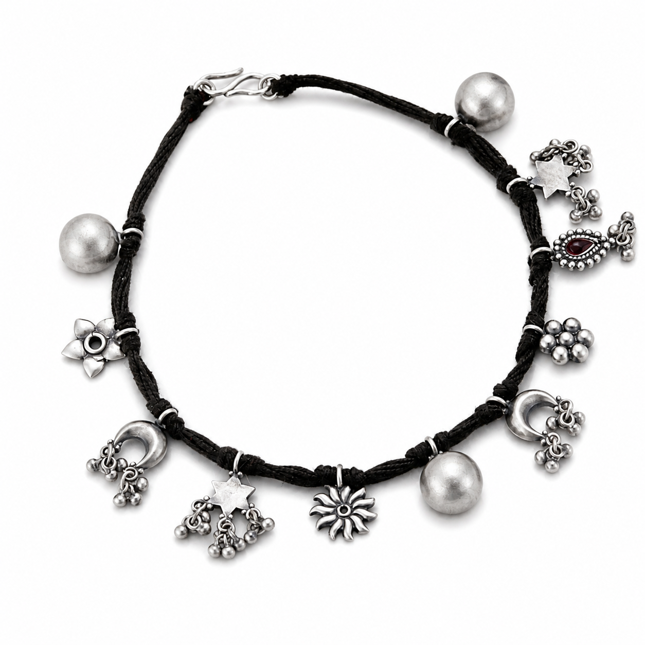 Silver Charms Anklet