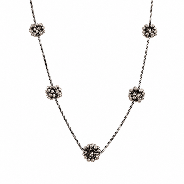 Silver Ghungroo Chain Necklace