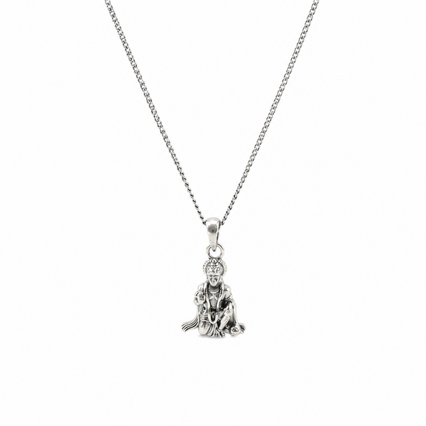 Silver Hanuman Pendant Necklace