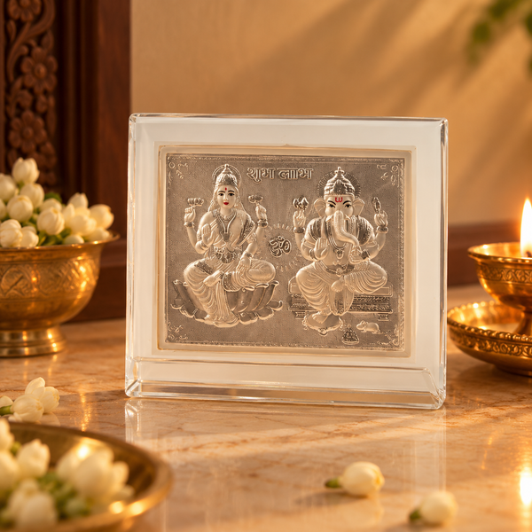 Lakshmi Ganesh Frame | 92.5 Silver