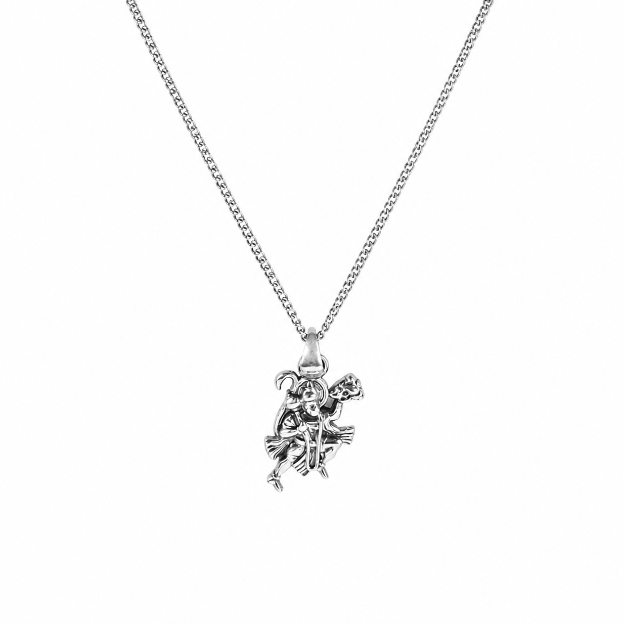Silver Maruti Pendant Necklace