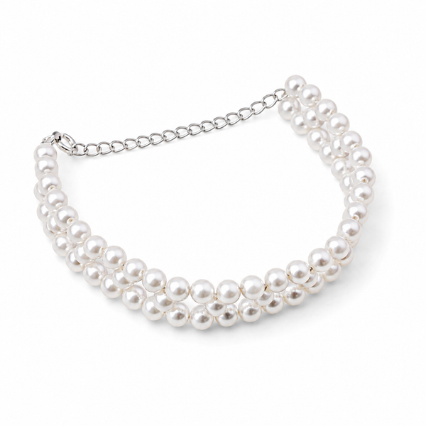 Silver Pearl Beaded Bracelet