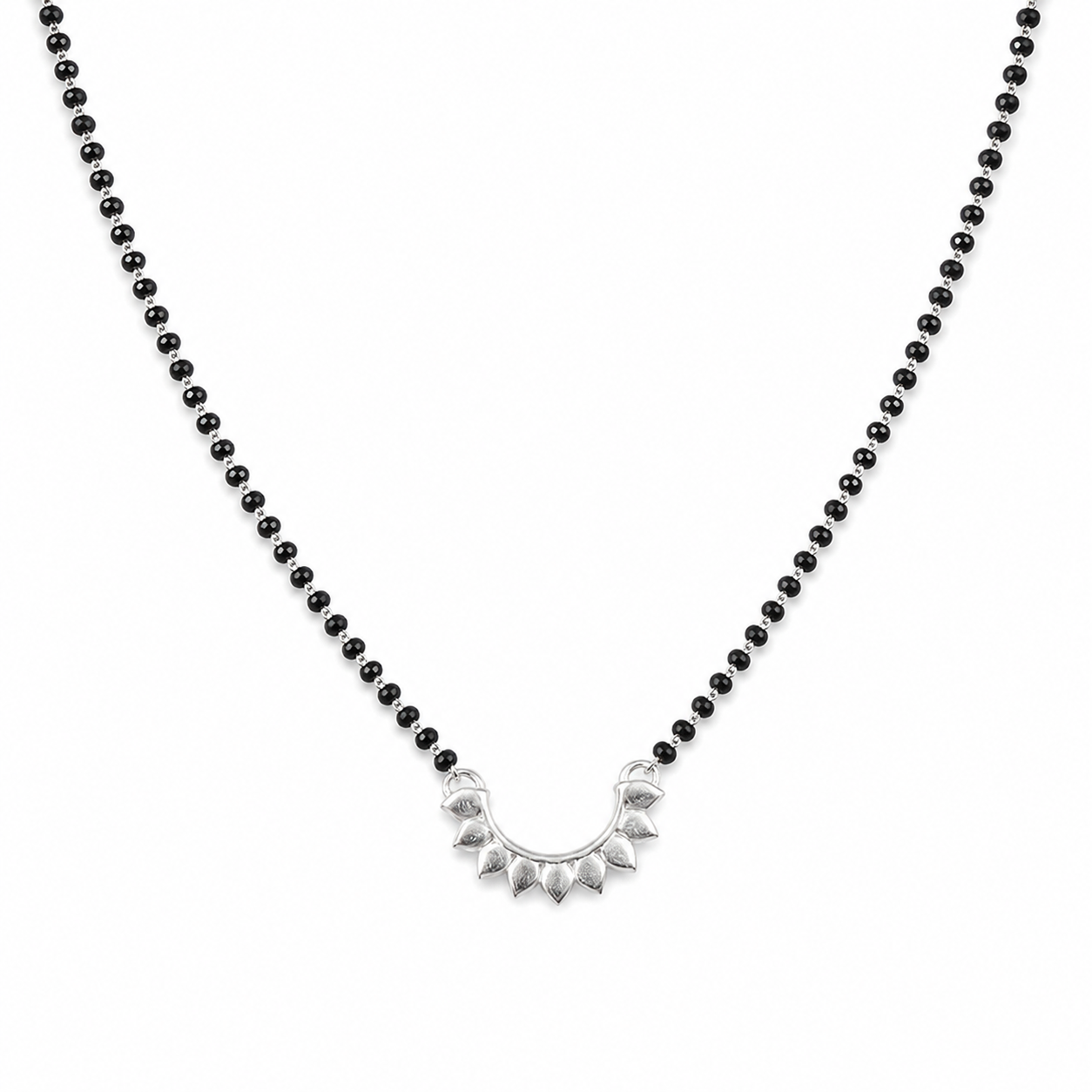 Silver Petals Mangalsutra- Small