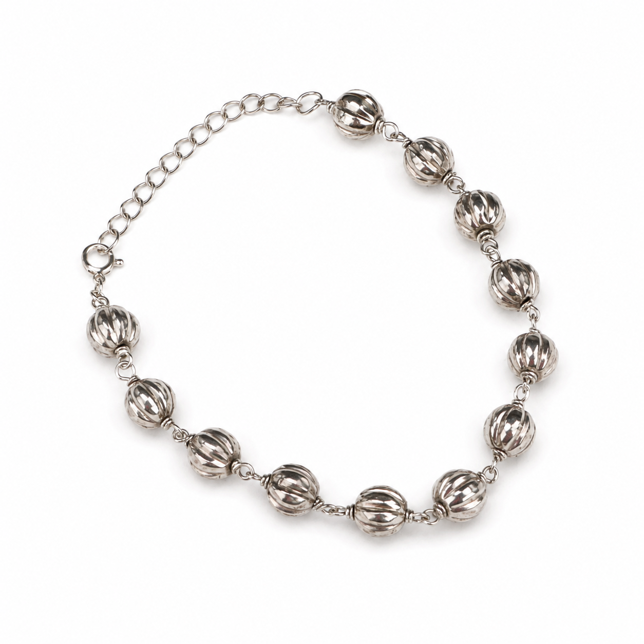 Silver Textured Ganthan Bracelet