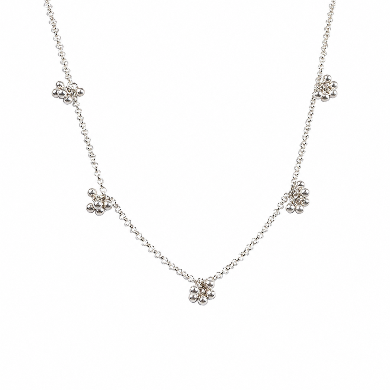 Silver small ghungroo bunch - Chain | For KIDS