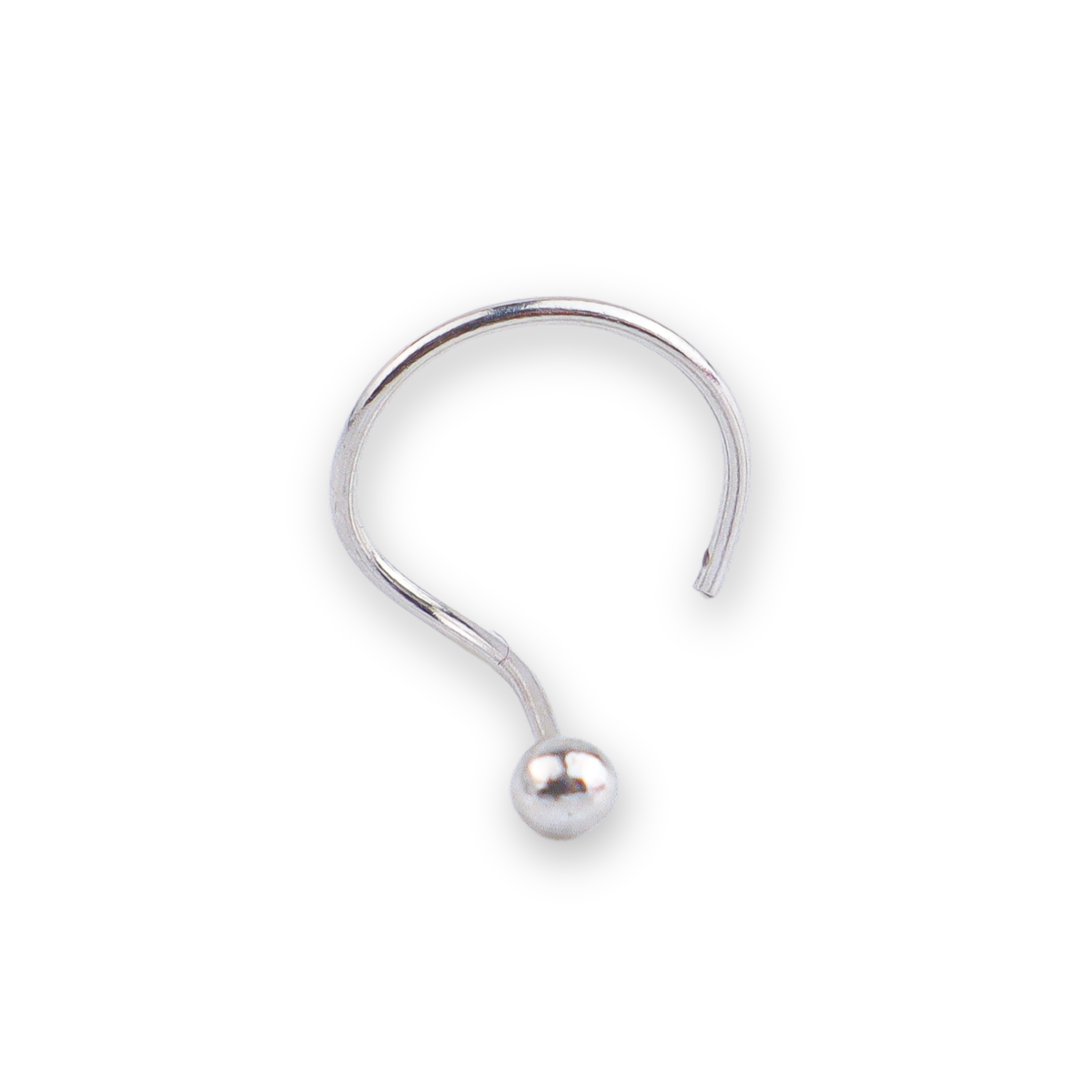 Tiny Silver Nose Pin - Small (Pierced)