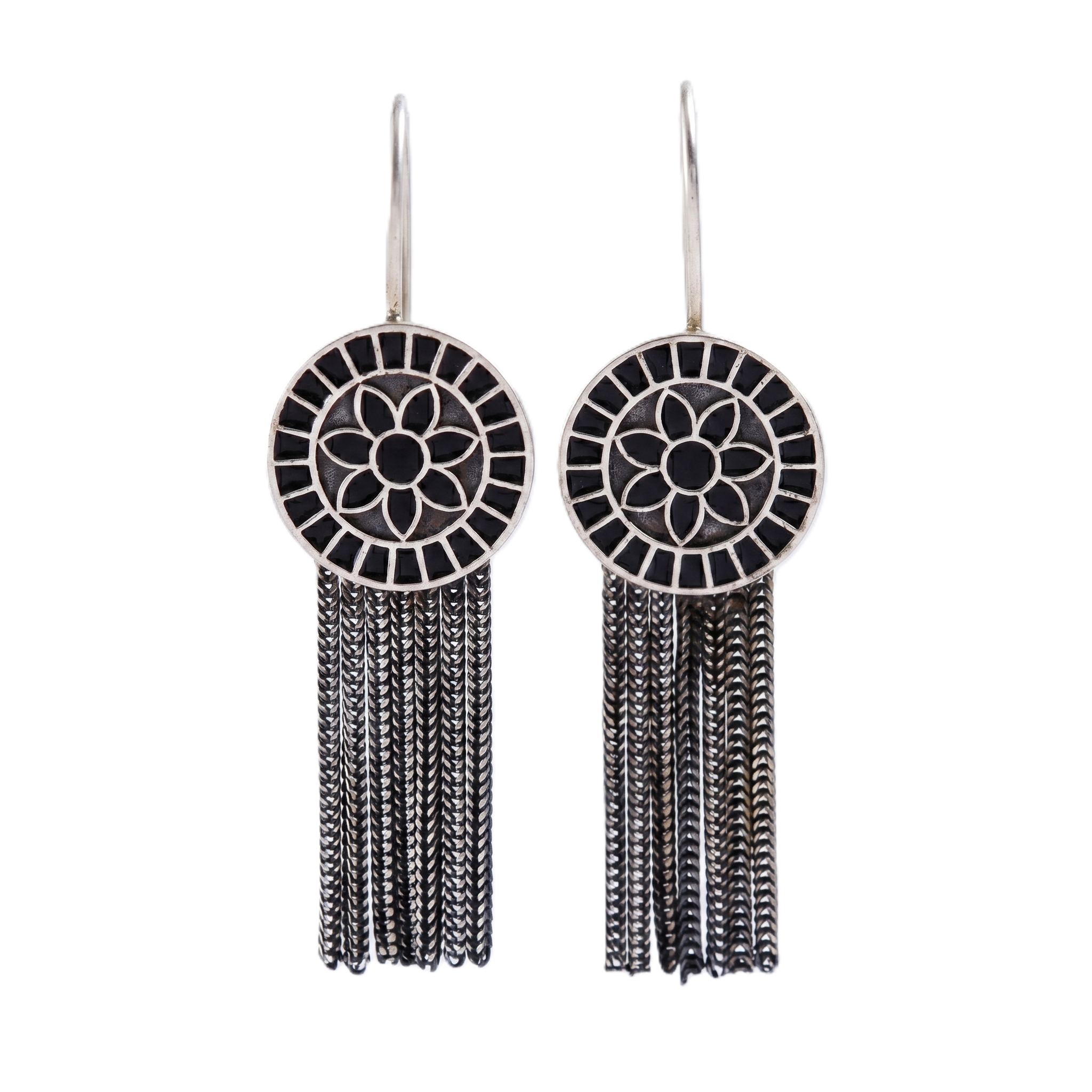 Turkish Meena Earrings - Black