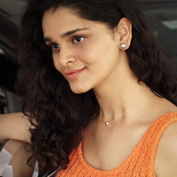 Silver Bead Chain Necklace