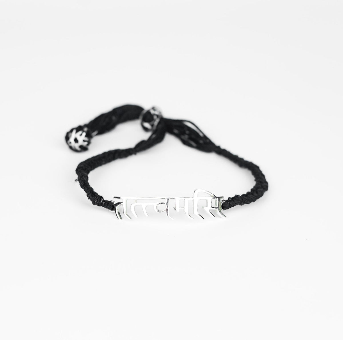 Tatvamasi Silver Bracelet with Sanskrit inscription