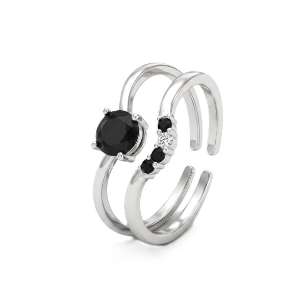 Chevron Mangalsutra Stackable Ring
