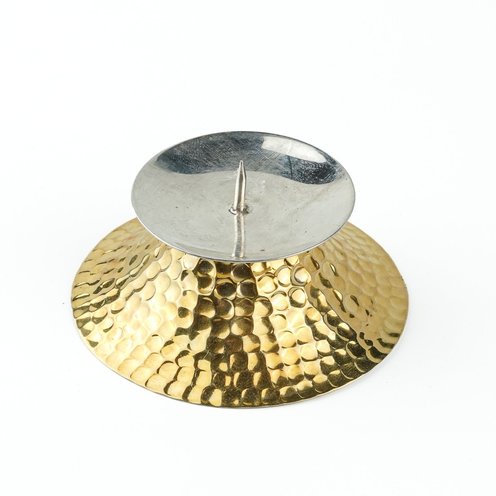 Silver Candle Stand | 22K Gold-Plated