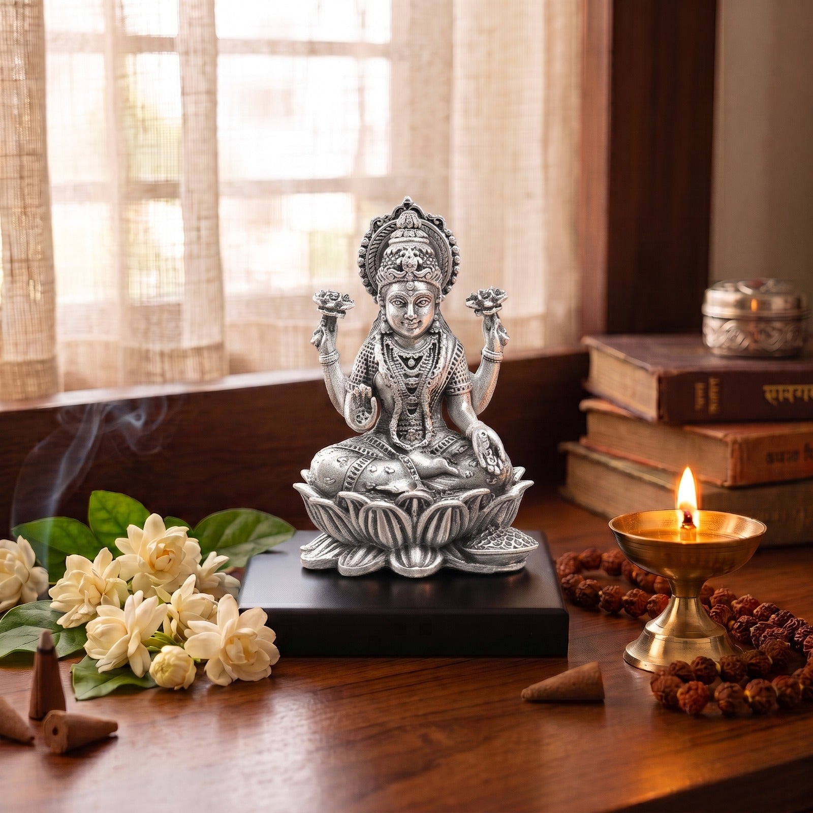 Silver Mini Lakshmi Idol